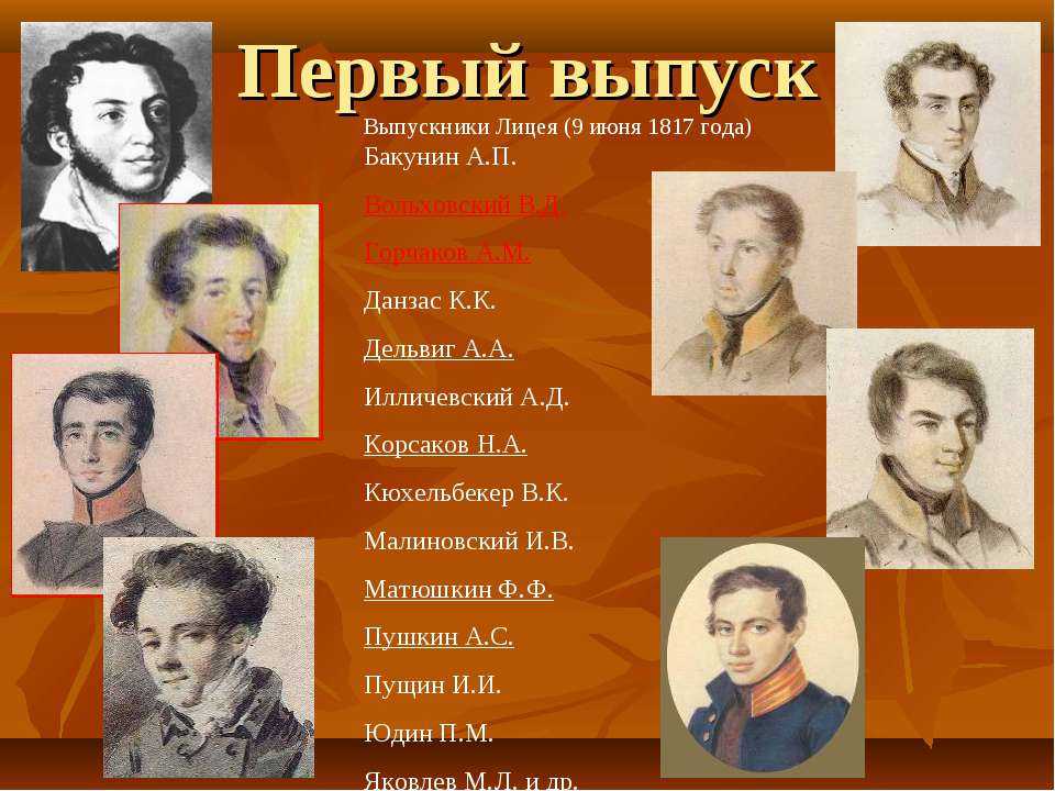 Доклад на тему лицейские друзья пушкина сообщение