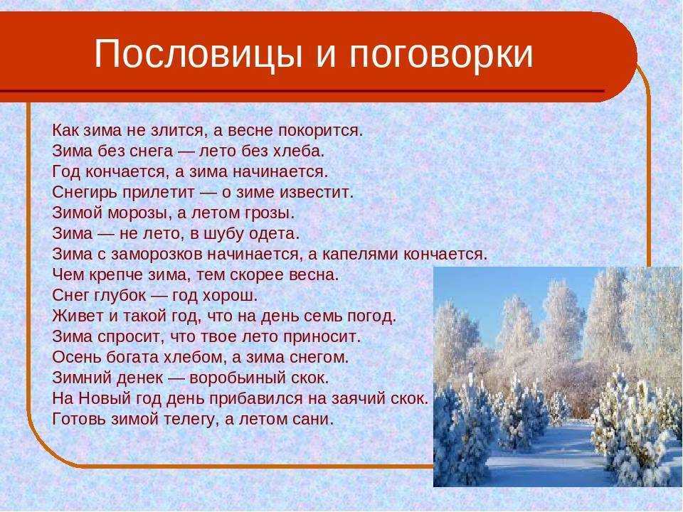 Пословицы и поговорки о зиме читать онлайн бесплатно