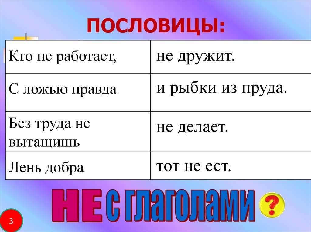 Пословицы с предлогом не