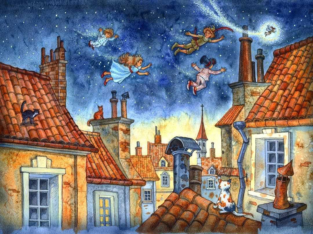 Питер Пэн и Венди, аудиосказка; Дж Барри; Музыкальная сказка; Тексты песен и музыкальные сцены А Санина; Музыка И Ефремова, Иннсценировка и постановка Ф