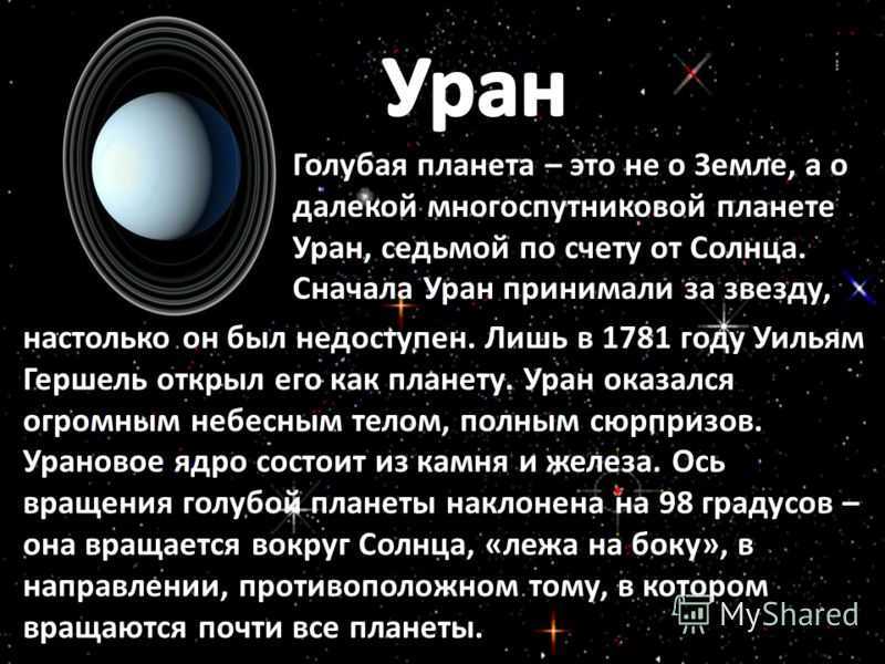 Доклад-сообщение планета уран 5 класс