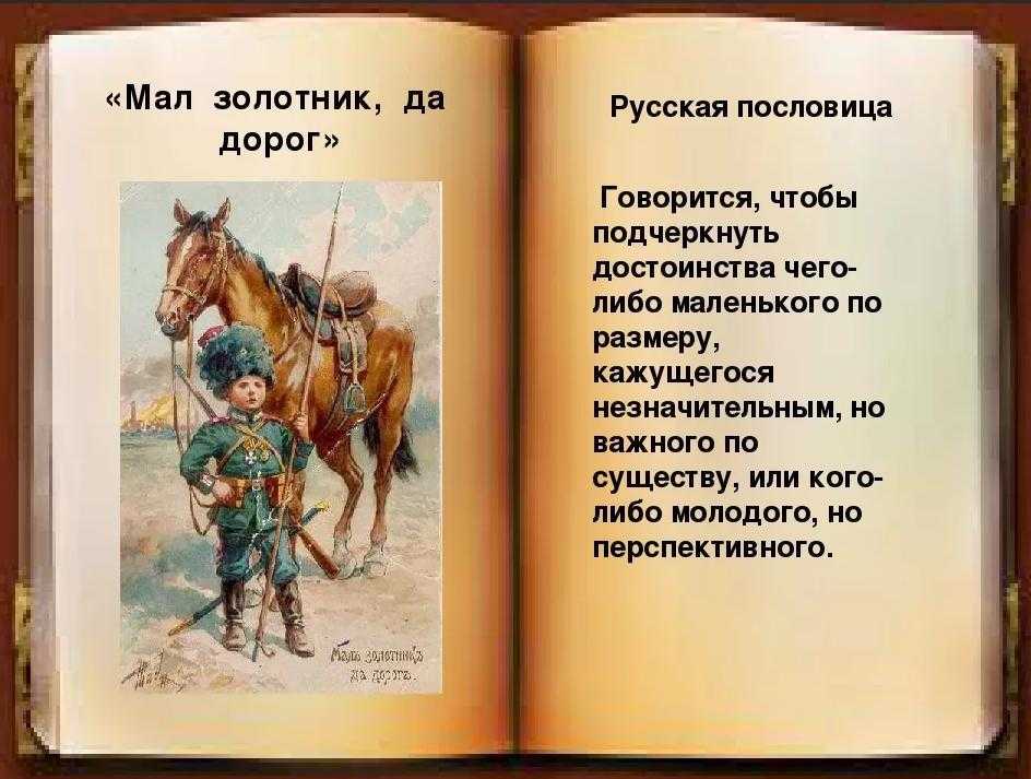 Велик верблюд, да воду возят; мал соболь, да на голове носят.