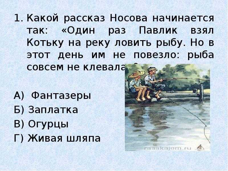 5 вопросов на сказку фантазеры. тесты для внеклассного чтения по произведениям н.носова
