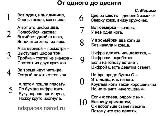 Цифра 7 в стихах, пословицах, ребусах и картинках