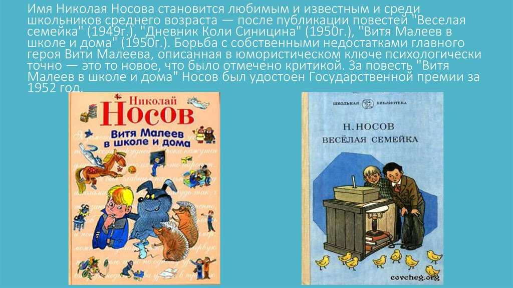 Список произведений николая носова для детей - женская жизньженская жизнь