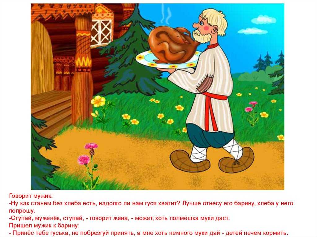 Кто написал сказку как мужик гусей делил