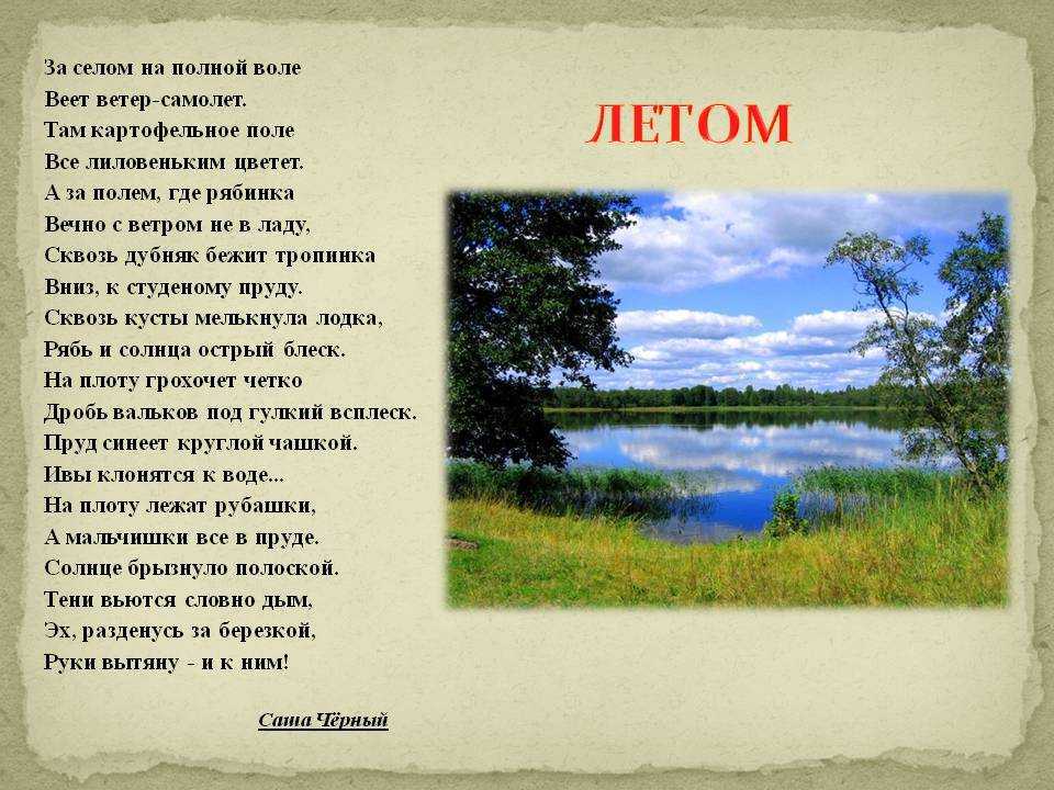Стихи Пушкина про лето отличаются большой наблюдательностью, гладкостью и звучностью слога, полнотой эстетического чувства