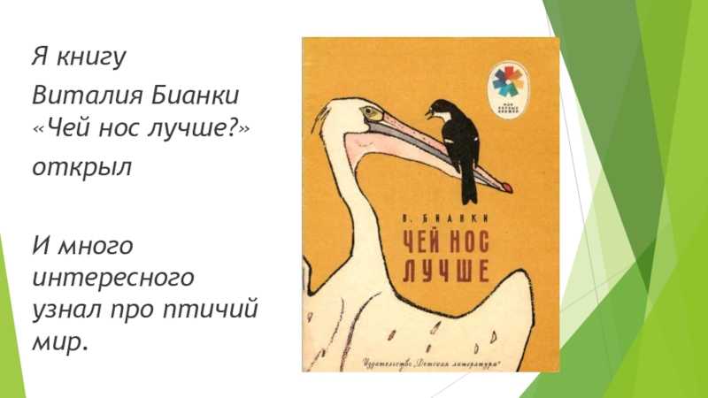 «чей нос лучше» — читательский дневник по сказке в. бианки