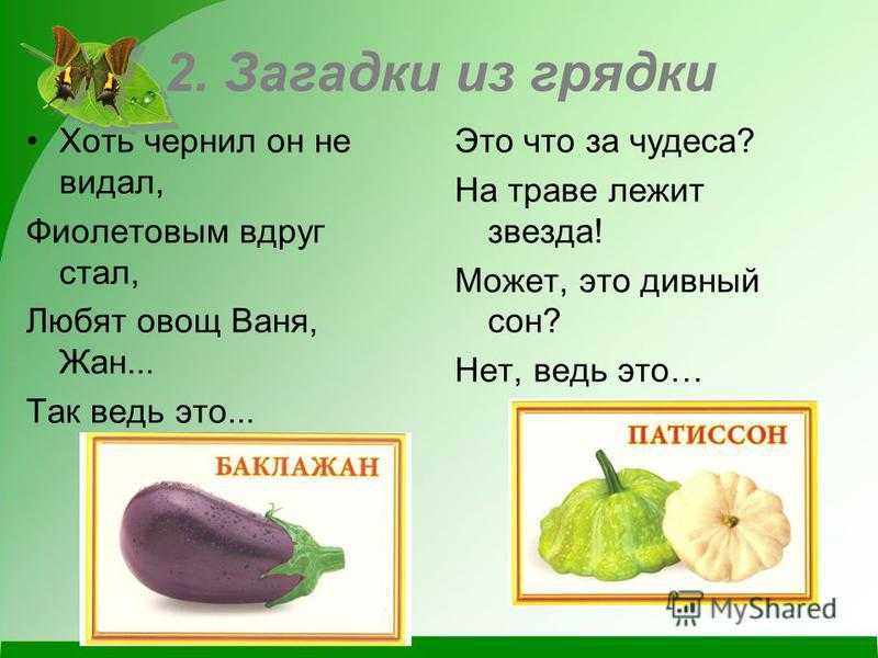 Стихи детские про овощи